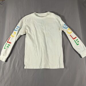 GOLF Shirt Mens Small White Long Sleeve Google Graphic GOLF WANG Streetwear Tee